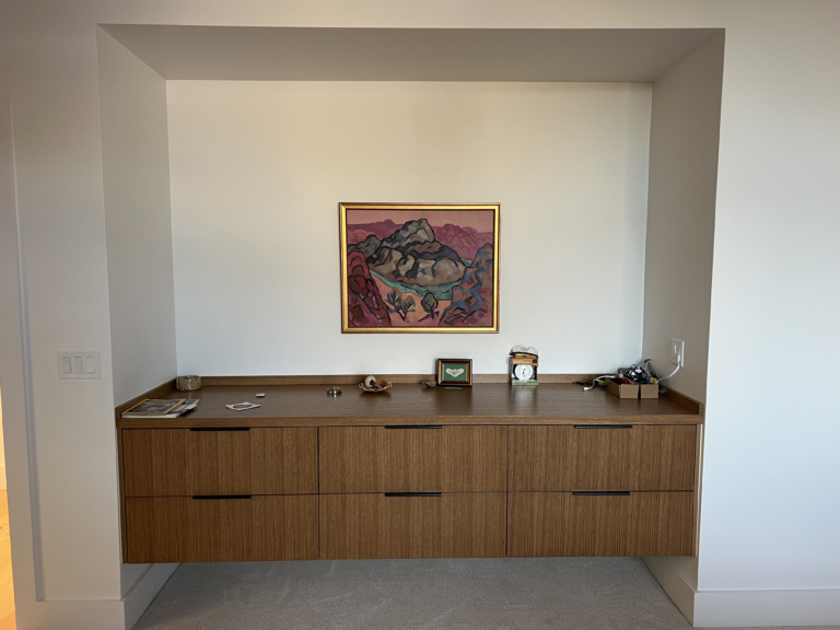 Modern Floating Alcove Cabinetry