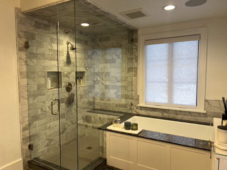 Luxury Stone Shower & Soaking Tub Surround